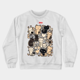 A group of black and white cats T-Shirt Crewneck Sweatshirt